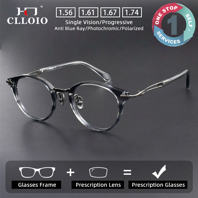 Gaming Glasses Tinted - CLLOIO Trendy Classic Prescription Glasses Blue