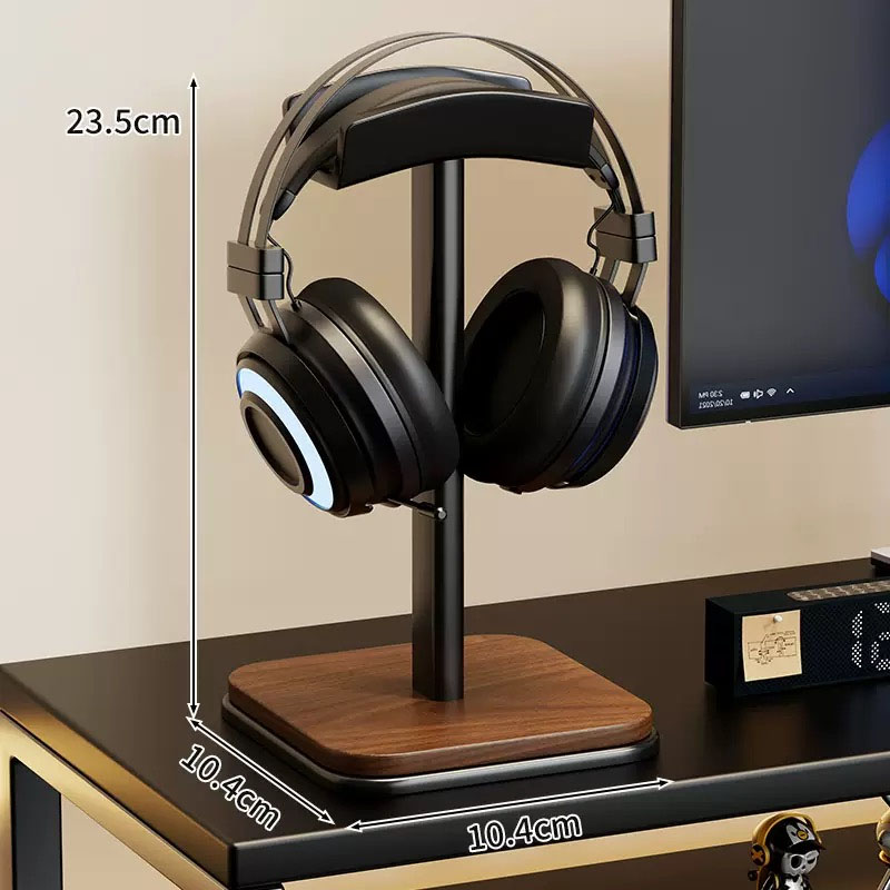 Gaming Accessories Sale - Universal Headphones Stand Real Wood+Metal Gaming