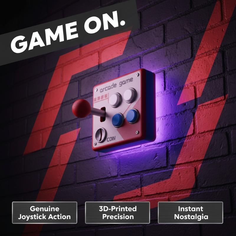 Gaming Accessories Room - Retro Arcade Game Button Switch Plate,