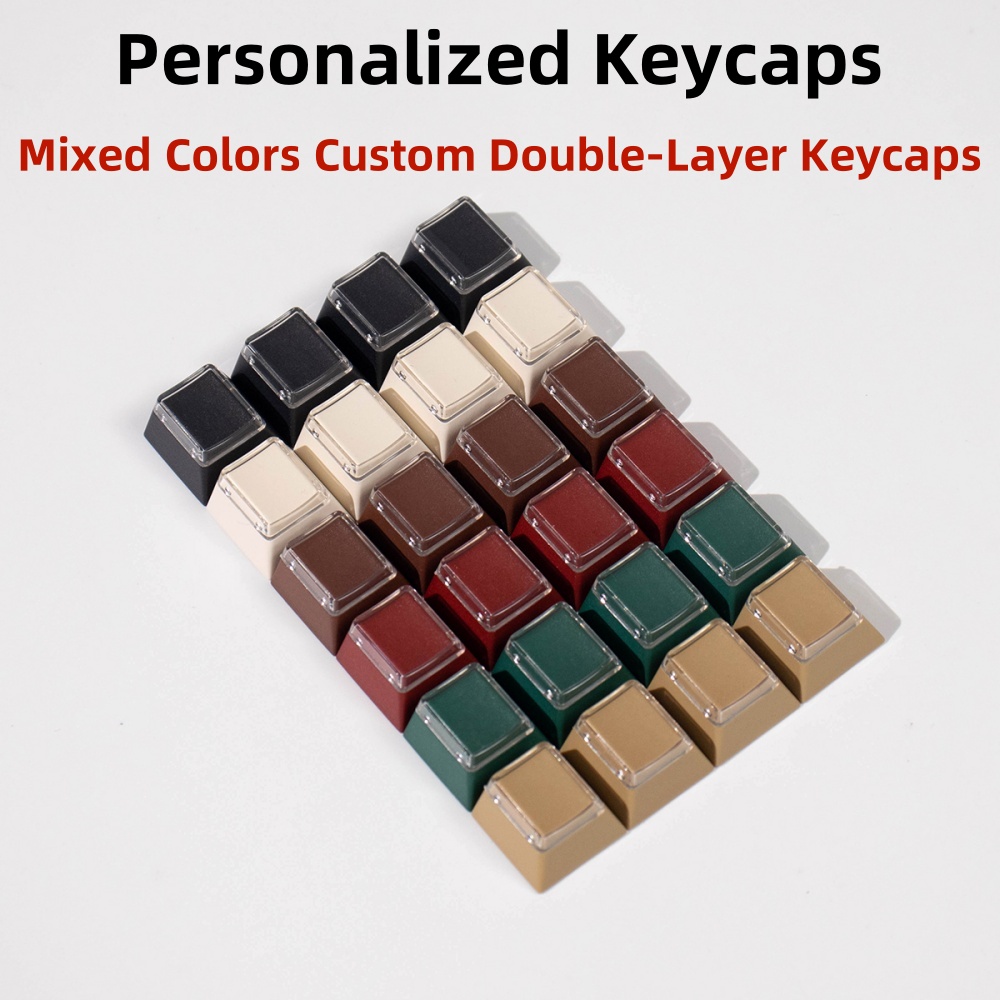 Gaming Equipment Accessories - 20Pcs/24Pcs Mixed Colors Double-Layer Custom Keycaps