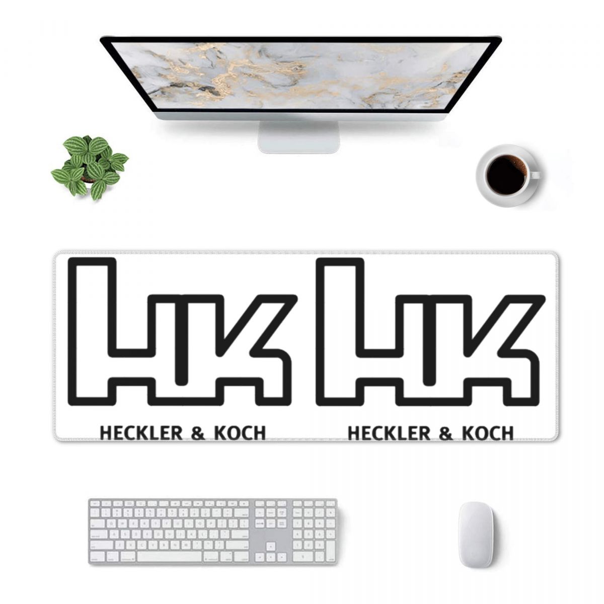 Large Mouse Pad Heckler Koch H - Gaming Accessories Logo 评论和价格