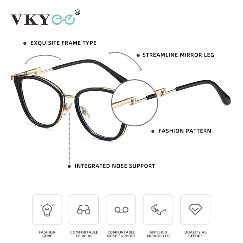 VICKY Popular Gradient Color W - Gaming Glasses Tinted 评论和价格