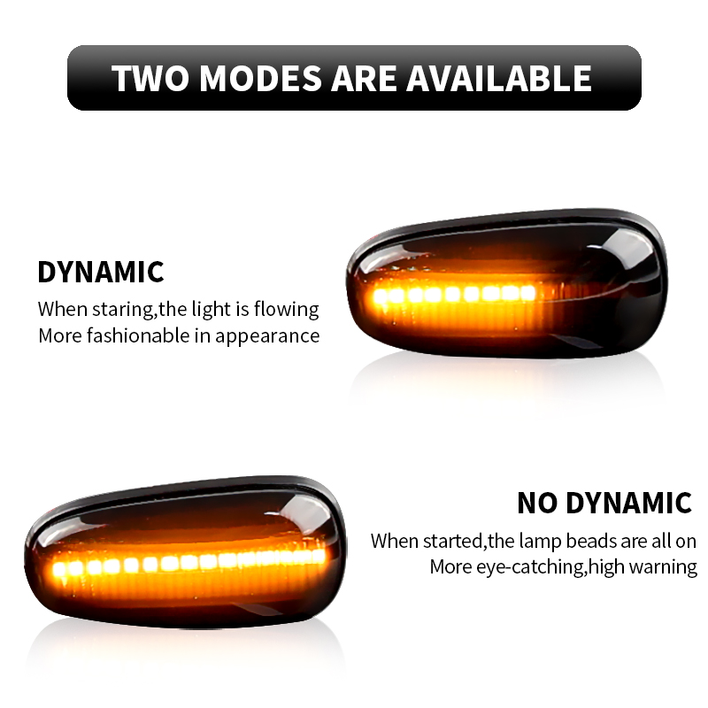 2PCS LED Dynamic Side Marker L - Gaming Equipment Accessories 评论和价格