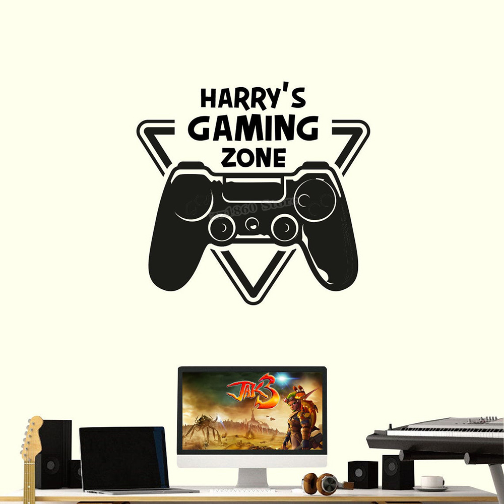 Custom Name Gaming Zone Wall D - Gaming Accessories Room 评论和价格