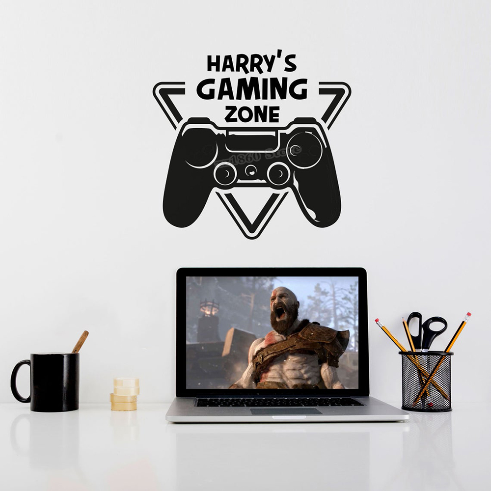 Custom Name Gaming Zone Wall D - Gaming Accessories Room 评论和价格