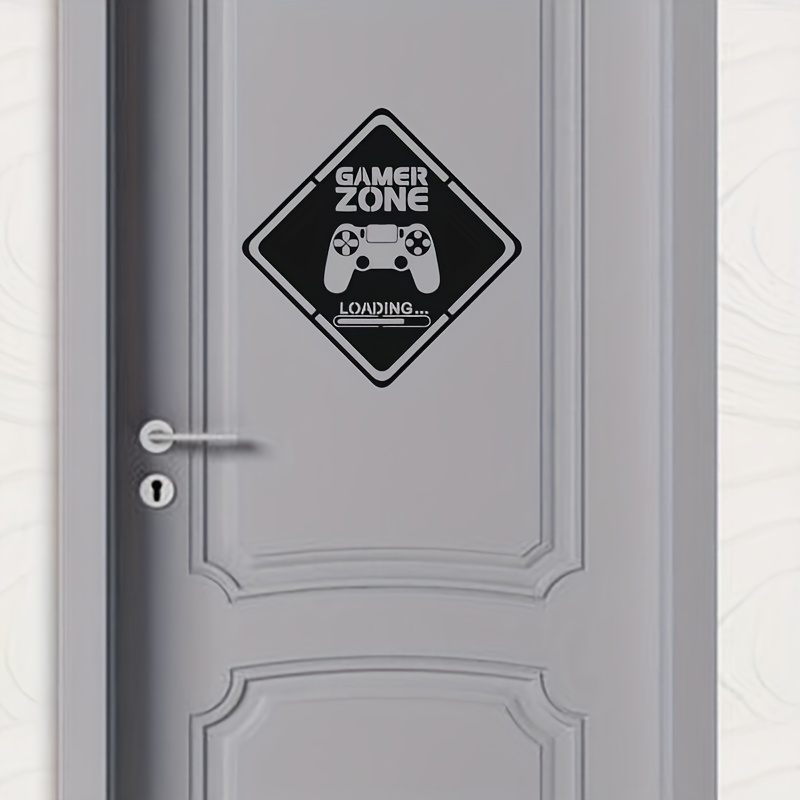 1pc Gamer Zone Door Decal Wall - Gaming Accessories Room 评论和价格