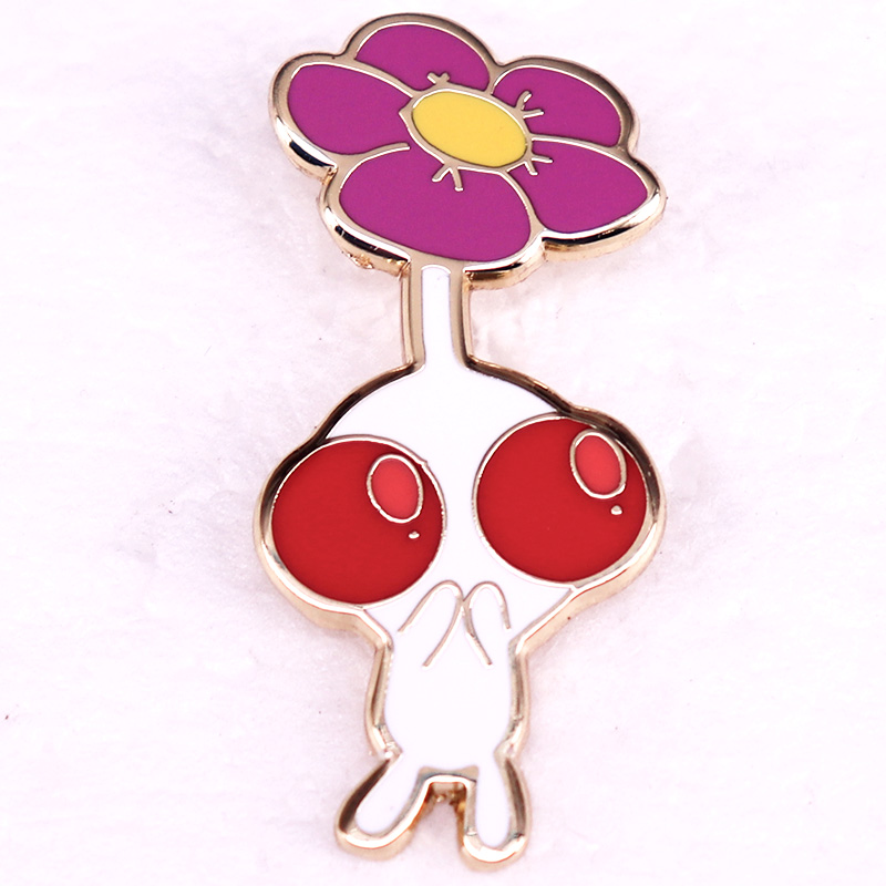 White Pikmmin Enamel Pin Cute  - Gaming Accessories Room 评论和价格