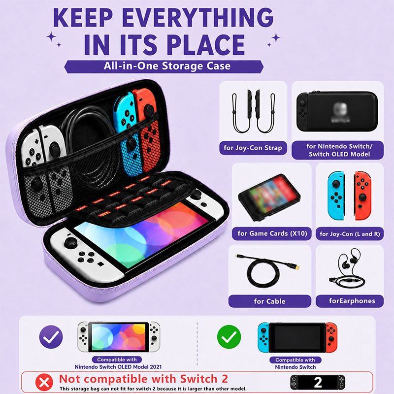 Macaron Color Hard Storage Bag - Gaming Accessories Nintendo Switch 评论和价格