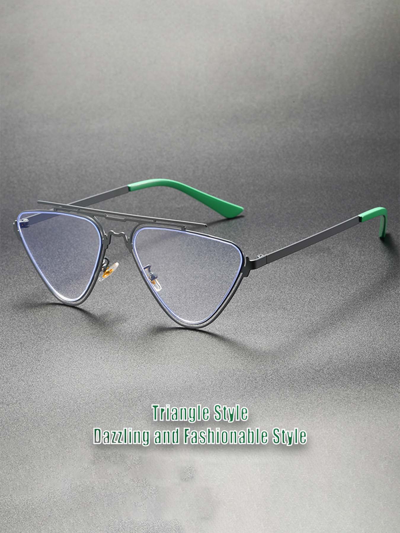 Trendy Hollow Triangle Frame B - Gaming Glasses Tinted 评论和价格